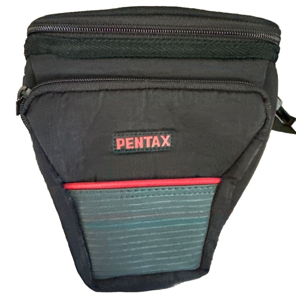 Pentax Camera Storage Bag 2 Zipper Pouch  7" X 5" W/ Strap Brand‎ NEW
